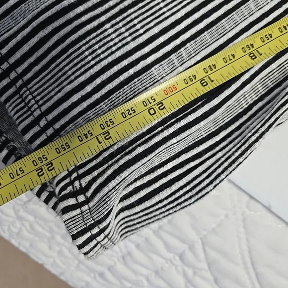 Caution To The Wind Striped Black and White Jumpsuit Medium Belted - Picture 11 of 11